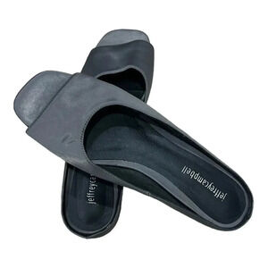 Jeffrey Campbell Gray Satin Open Toe Mules 8.5